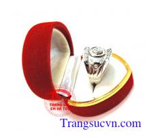 Nhẫn nam vàng trắng tinh tế Nhẫn Nam đá quý hợp thời trang tinh xảo và đẳng cấp Nhận đặt làm nhẫn nam vàng tây theo mẫu,nhẫn nam đẹp vàng trắng