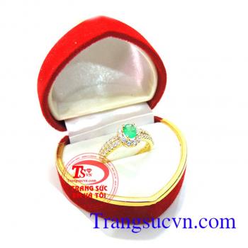 Nhẫn nữ ngọc lục bảo Emerald đẹp