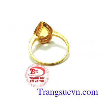 Nhẫn nữ Citrine vàng dành cho nữ,nhẫn nữ đẹp hợp mệnh kim, nhẫn nữ thạch anh vàng quý phái là món quá ý nghĩa cho người minh yêu thương,nhẫn nữ đẹp vàng