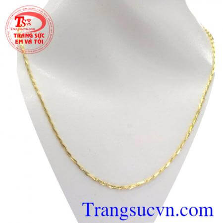Dây nữ vàng màu kiểu đẹp quý phái,dây chuyền vàng đảm bảo Uy tín,Quý phái tinh tế hợp thời trang,khách hàng ưa chuộng nhiều năm