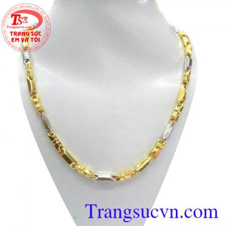 Dây chuyền vàng mạnh mẽ vàng đảm bảo chất lượng với dây chuyền cho nam sang trọng,hợp thời trang đeo bền đẹp,Ý nghĩa cho nam vàng 10k(41,6%Au)