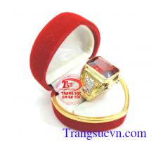 Nhẫn vàng tây nam đá đỏ hợp thời trang sang trọng giá cả hợp lý thanh toán an toàn,đảm bảo,nhẫn vàng cho nam phong cách mới lịch lãm