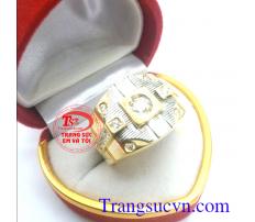 Nhẫn nam vàng tây đá kim nhân tạo sáng bóng bền đẹp,hợp thời trang và tinh tế cho chiếc nhẫn nam vàng đảm bảo Uy tín,giá cả hợp lý