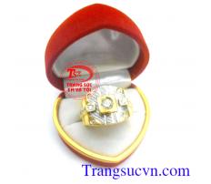 Nhẫn nam vàng tây đá đẹp được nhiều người yêu thích