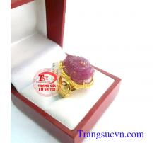 Nhẫn nam Cóc Ruby