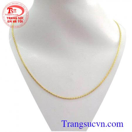 Vòng cổ vàng 18k Ý tròn