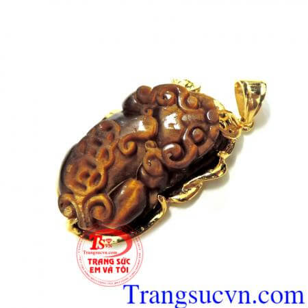 Tỳ hưu thạch anh mắt hổ bọc vàng