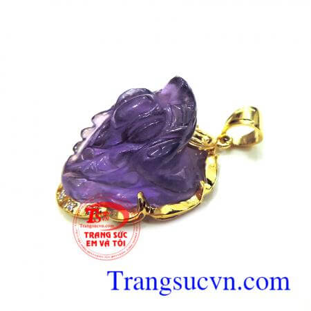 Thạch anh tím cóc ngậm tiền thạch anh tím