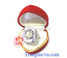 Nhẫn nam vàng trắng 18k 75%A đảm bảo chất lượng Uy tín,Nhẫn vàng trắng hợp thời trang sang trọng đẳng cấp,Phong cách nam tính,nhẫn vàng 18k Lịch lãm đẳng cấp