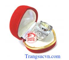 Nhẫn nam vàng trắng 18k 75%A đảm bảo chất lượng Uy tín,Nhẫn vàng trắng hợp thời trang sang trọng đẳng cấp,Phong cách nam tính,nhẫn vàng 18k Lịch lãm đẳng cấp