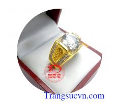 Nhẫn nam vàng tây kim cương