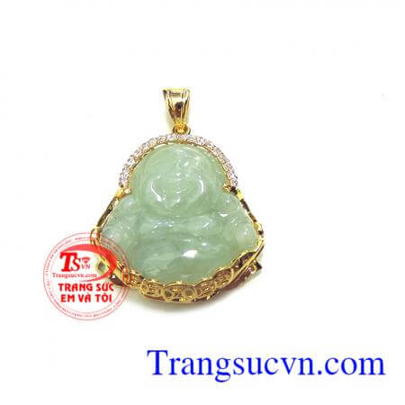 Bộ dây chuyền vàng phật ngọc cẩm thạch