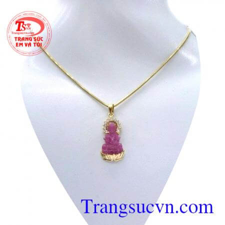 Bộ dây chuyền phật ruby