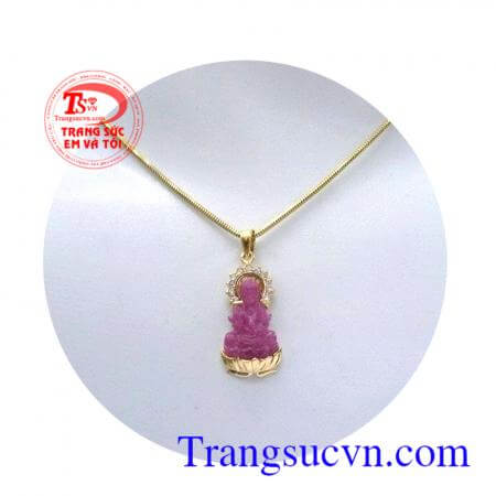 Bộ dây chuyền phật ruby