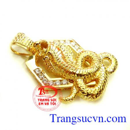 Mặt dây Tuổi Tỵ 18k 3D đẹp.