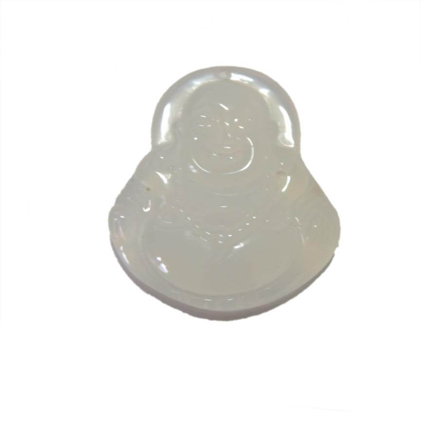 Mặt phật đá mã não trắng