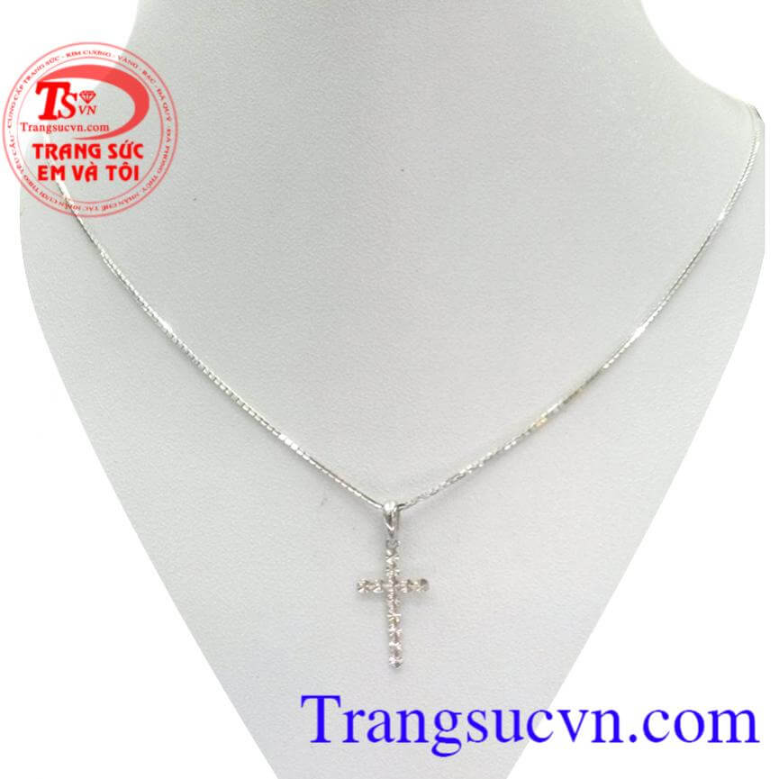 Bộ dây chuyền mặt Thánh Giá vàng Ý