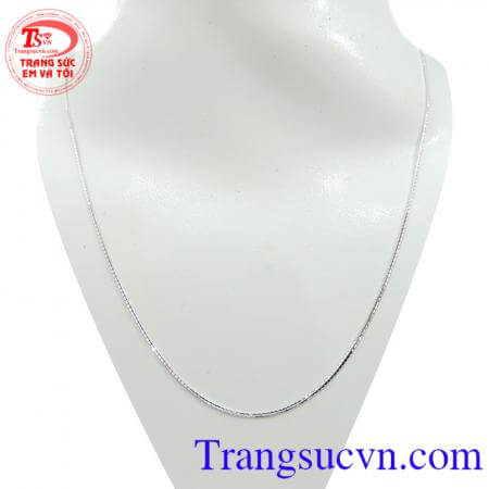 Dây chuyền vàng trắng 18k