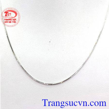 Dây chuyền vàng trắng 18k