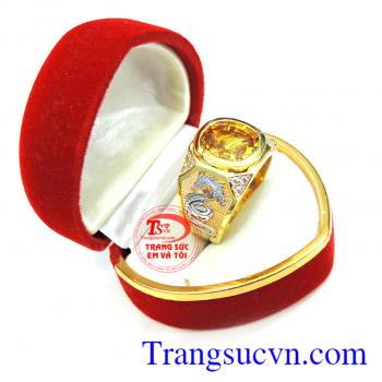 Nhẫn nam Sapphire vàng rồng