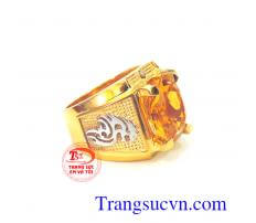 Nhẫn nam vàng đá vàng