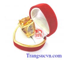 Nhẫn nam vàng đá vàng