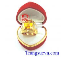 Nhẫn nam vàng đá vàng