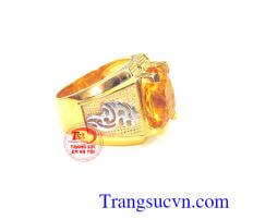 Nhẫn nam vàng đá vàng