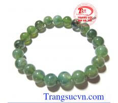 Chuỗi Canxedon xanh Khuyên đeo đồ trang sức bằng canxedon đối với những người dễ bị kích động, ngoài ra nó còn giúp điều trị bệnh loạn thần kinh và chức năng trầm uất Chuỗi Canxedon xanh