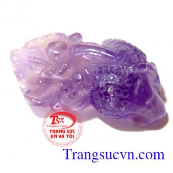 Tỳ hưu Thạch anh tím may mắn Tỳ hưu thạch anh tím Mang lại tài vận về tình duyên, sức khỏe Tỳ hưu Thạch anh tím