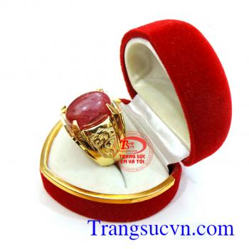 Chiếc nhẫn nam vàng ruby