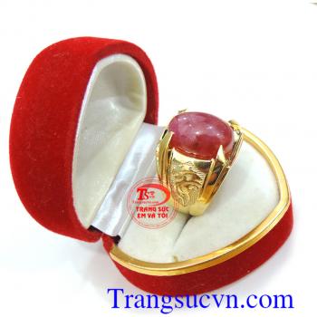 Chiếc nhẫn nam vàng ruby