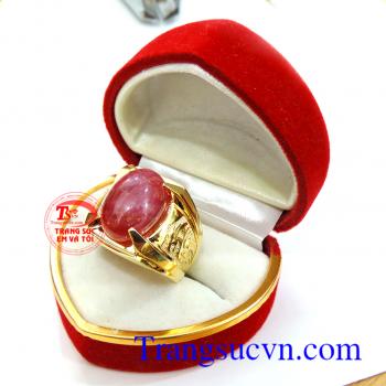 Chiếc nhẫn nam vàng ruby