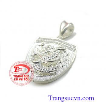 Mặt dây rồng bạc 3d tinh tế