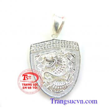 Mặt dây rồng bạc 3d tinh tế