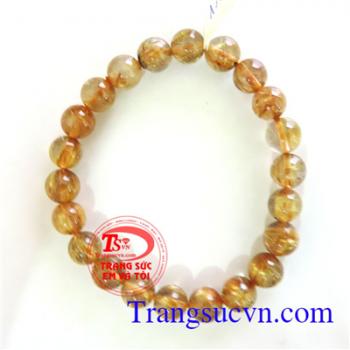 Chuỗi thạch anh tóc vàng 8 mm