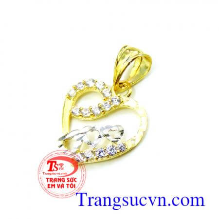 Mặt dây trái tim gia đình đình