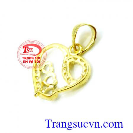 Mặt dây trái tim gia đình đình