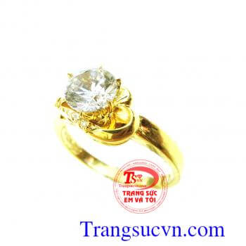 Nhẫn nữ vàng tây sang trọng