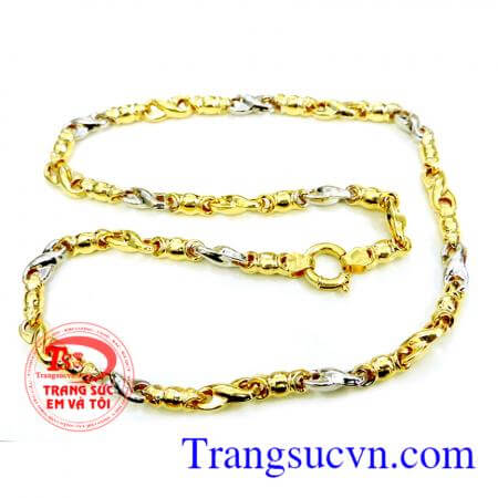 Dây chuyền nam vàng kiểu sáng được chế tác từ vàng 10k, chất lượng bền đẹp, sáng bóng
