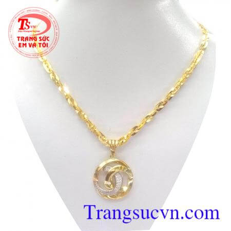 Bộ dây chuyền nữ đẳng cấp bền đẹp,đeo hợp thời trang,dây chuyền vàng đẹp,dây chuyền nữ vàng tây