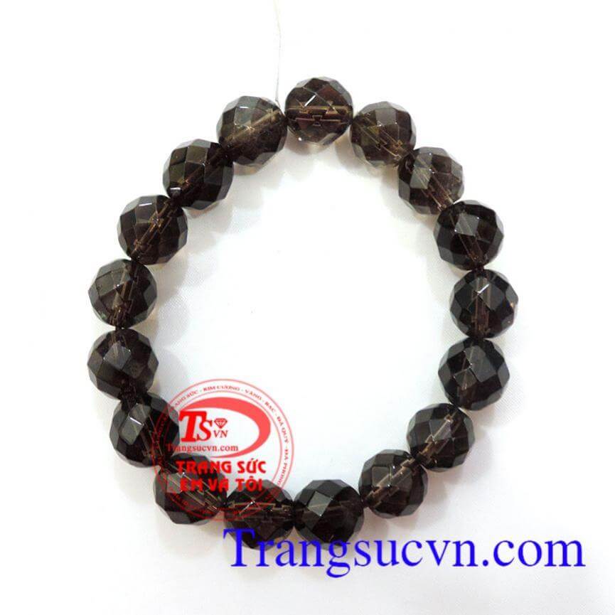 Chuỗi thạch anh khói hạt giác độc đáo