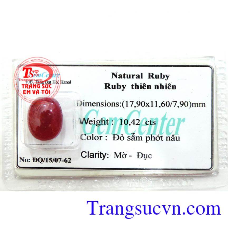 Đá ruby đỏ tự nhiên