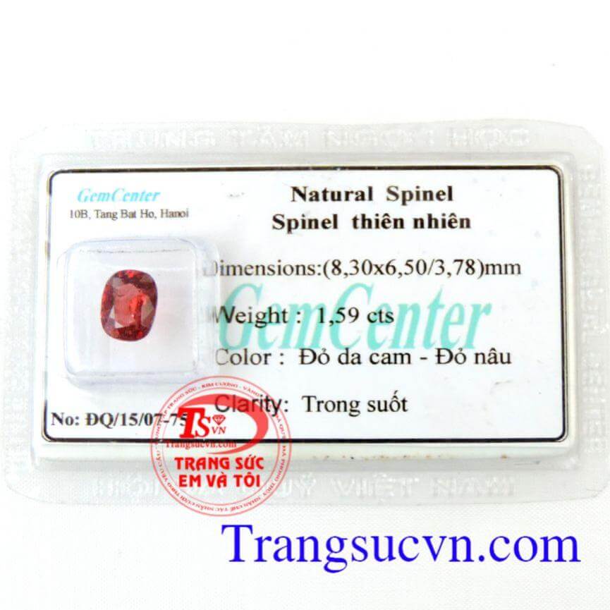 Spinel thiên nhiên facet đỏ