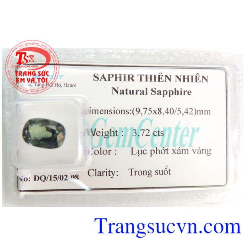 Saphire lục 3 ct cao cấp
