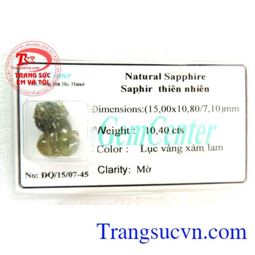 Tỳ hưu sapphire đẹp ép vỉ
