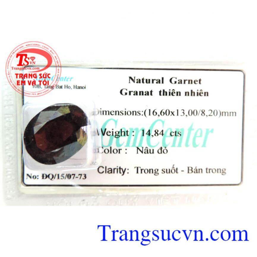 Viên Granat mặt nhẫn