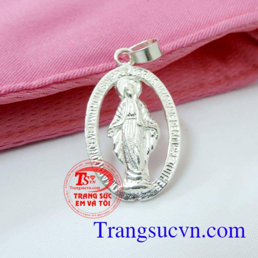 Mặt bạc đức mẹ maria đồng trinh