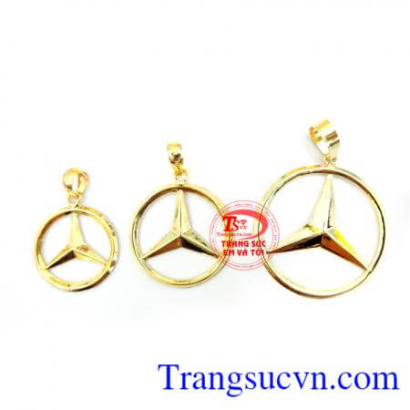 Mặt dây chuyền mảnh Mặt dây cho nam hình dạng Mercedes, mặt dây chuyền vàng hàng hiệu, vàng mercedes đẳng cấp.