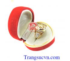 Nhẫn nam báo rồng vàng
